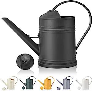 OKREK Watering Cans for House Plants, Small, Indoor/Outdoor Plants Garden Flower (1/2 Gallon, Bla... | Amazon (US)