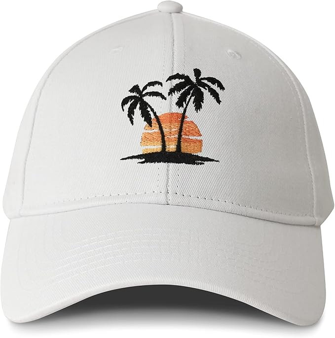 Hepandy Embroidered Palm Tree Hats for Men Women | Amazon (US)