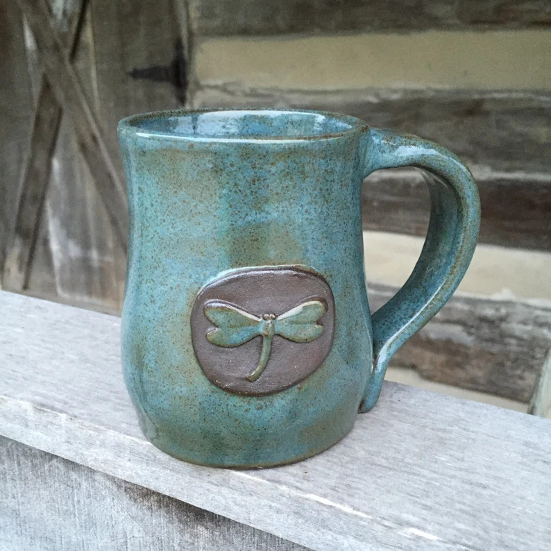 Dragonfly Pottery Handcrafted Mug made to Order - Etsy | Etsy (US)