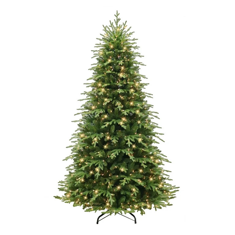 7.5ft Pre-lit Galveston Fir PE/PVC Tree 3485 Tips 800 UL Clear Incandescent Lights | Walmart (US)