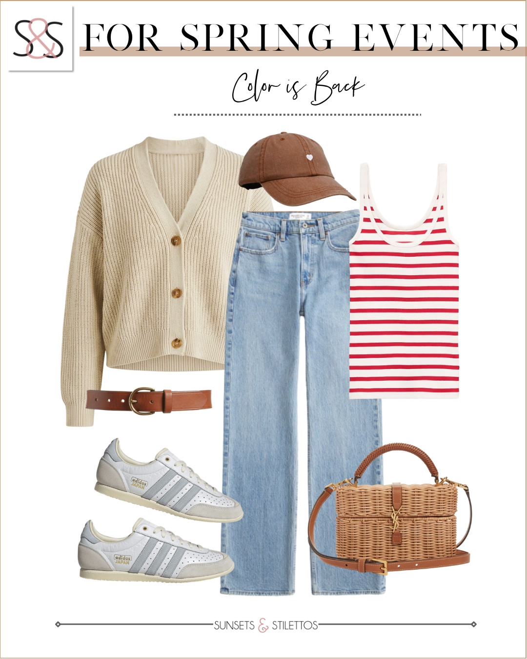 I'm always reaching for this cardigan and striped tank combo when I want to look polished without trying too hard.

spring cardigan outfit casual baseball cap striped tank top wide leg jeans wicker purse sneakers brown belt spring events comfortable style

#LTKOver40 #LTKSeasonal #LTKmomlife
