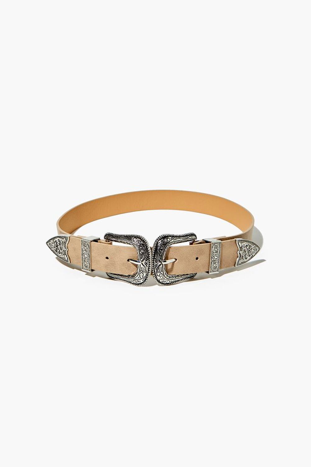 Faux Leather Dual Buckle Western Belt | Forever 21 (US)