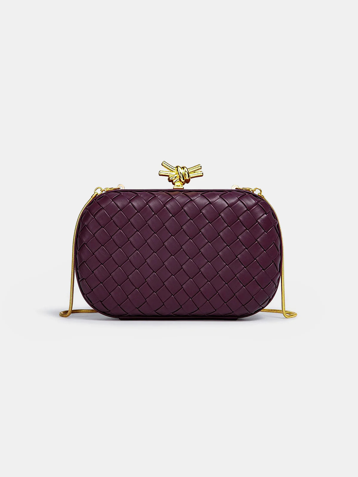 Knot Closure Woven Clutch Bag | Commense