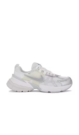 V2k Run Sneakers in White, Metallic Silver, Platinum Tint | Revolve Clothing (Global)