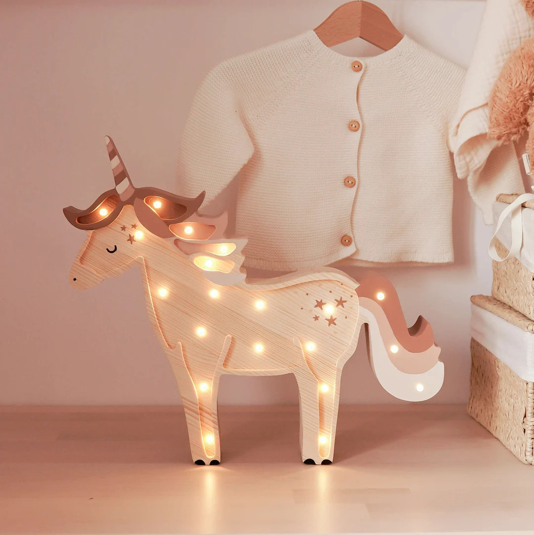 Handmade wooden Unicorn kids lamp, birthday baby gift, baby shower gift, night lamp for kids, nur... | Etsy (UK)