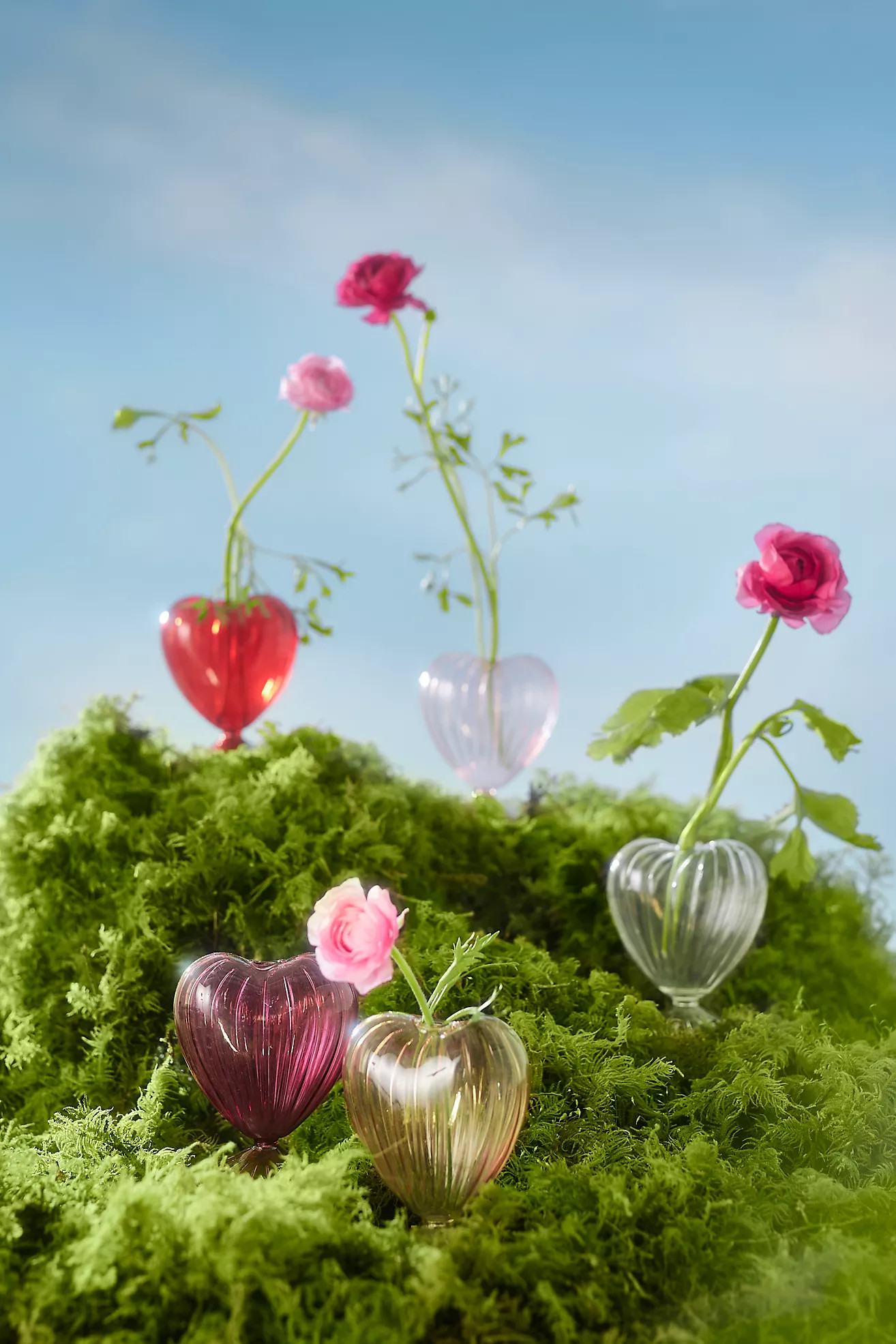 Glass Heart Bud Vase | Anthropologie (US)