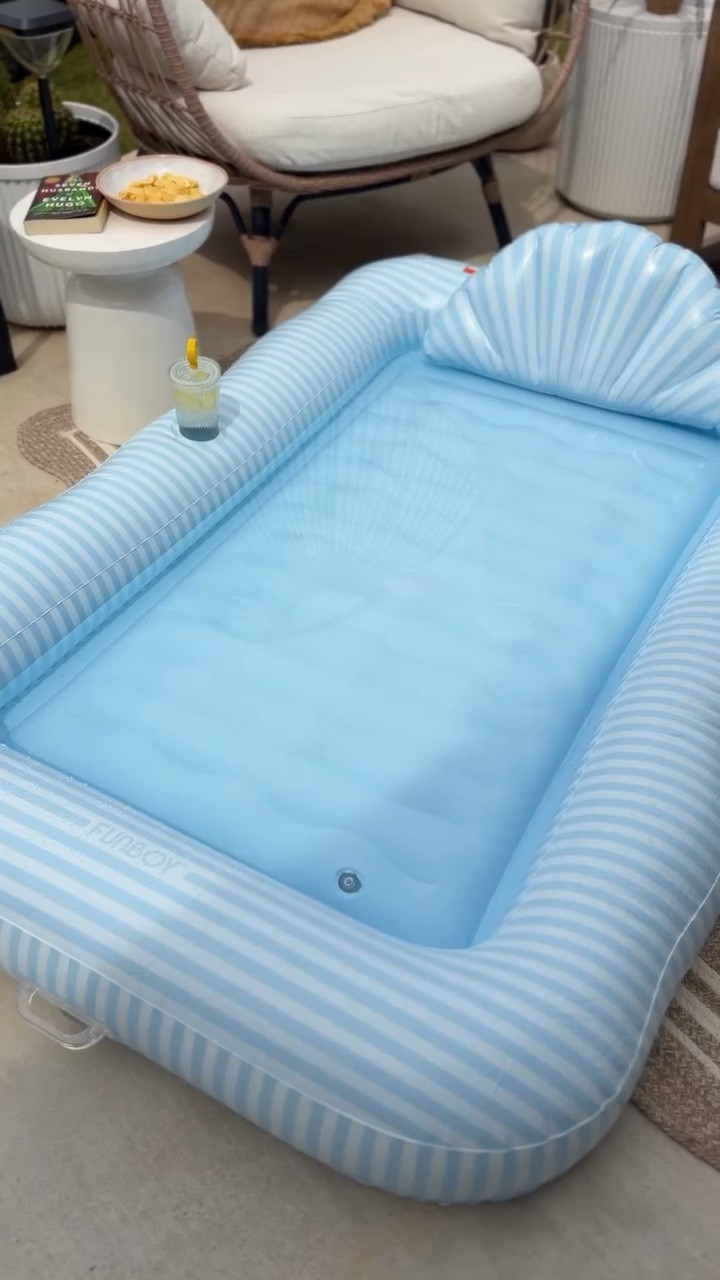 this and no plans ☀️ 

this @funboy tanning lounger is a summer must-have. Perfect for relaxing afternoons at home. Find me out here every Friday until further notice. 

follow me @threetimesahome for more everyday home + lifestyle finds 🩵 

#funboypartner @shop.ltk #backyardvibes #summerathome #outdoorliving #ltksummer

#LTKHome #LTKselfcare #LTKSwim