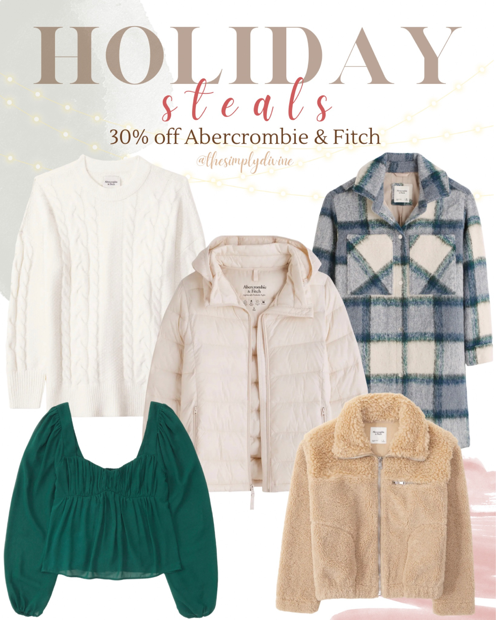 30% off Abercrombie! These are my picks. 🥰🛒

| Abercrombie | sale | Sherpa | jacket | puffer jacket | sweater | gift guide | seasonal | holiday | 

#LTKGiftGuide #LTKsalealert #LTKxAF