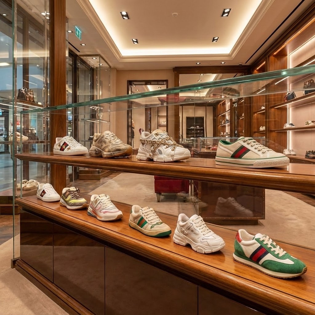 We’ve arrived in shoe heaven. 😍✨ Walking past this display stopped me in my tracks!

The current lineup of Gucci sneakers is absolutely incredible. It’s so hard to choose between the classic Ace styles, the chunky Rhyton, or those amazing retro runners with the green and red detailing. A fresh pair of designer kicks is my favorite way to instantly elevate jeans and a tee or dress up a casual look.

I’ve done the hard work for you and linked all the exact styles I spotted on the shelf, plus a few other current favorites. Ready for a splurge?

Shop this post in the LTK app! 🛍️

#LTKshoecrush #LTKstyletip #guccisneakers #designershoes #luxuryshopping #guccace #shoeaddict #sneakercollection #investmentpiece

#LTKGiftGuide #LTKHoliday