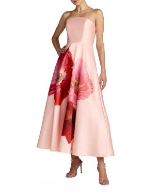 Strapless A Line Midi Dress with Flower Print | Bloomingdale's (AU)