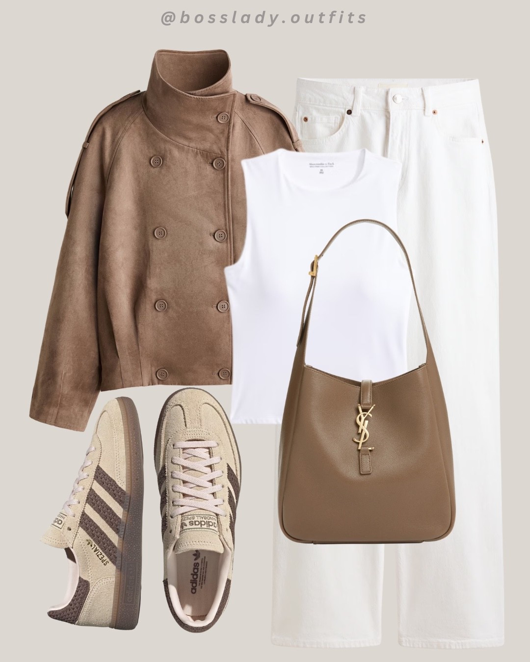 brown suede jacket with white basics and tan sneakers, an effortless fall neutral fit

Tags: fall outfit inspo, neutral outfit ideas, brown jacket outfit, suede jacket outfit, white wide leg jeans, adidas samba outfit, tan bag outfit, casual fall outfit, everyday outfit, minimalist outfit inspo, fall transition outfit, brown and white outfit

#LTKstyletip #LTKshoes #LTKbag