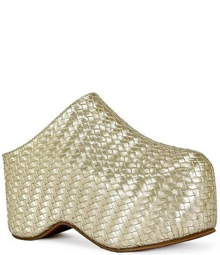 Azalea Wang Teatree Woven Metallic Platform Clogs | Dillard's | Dillard's