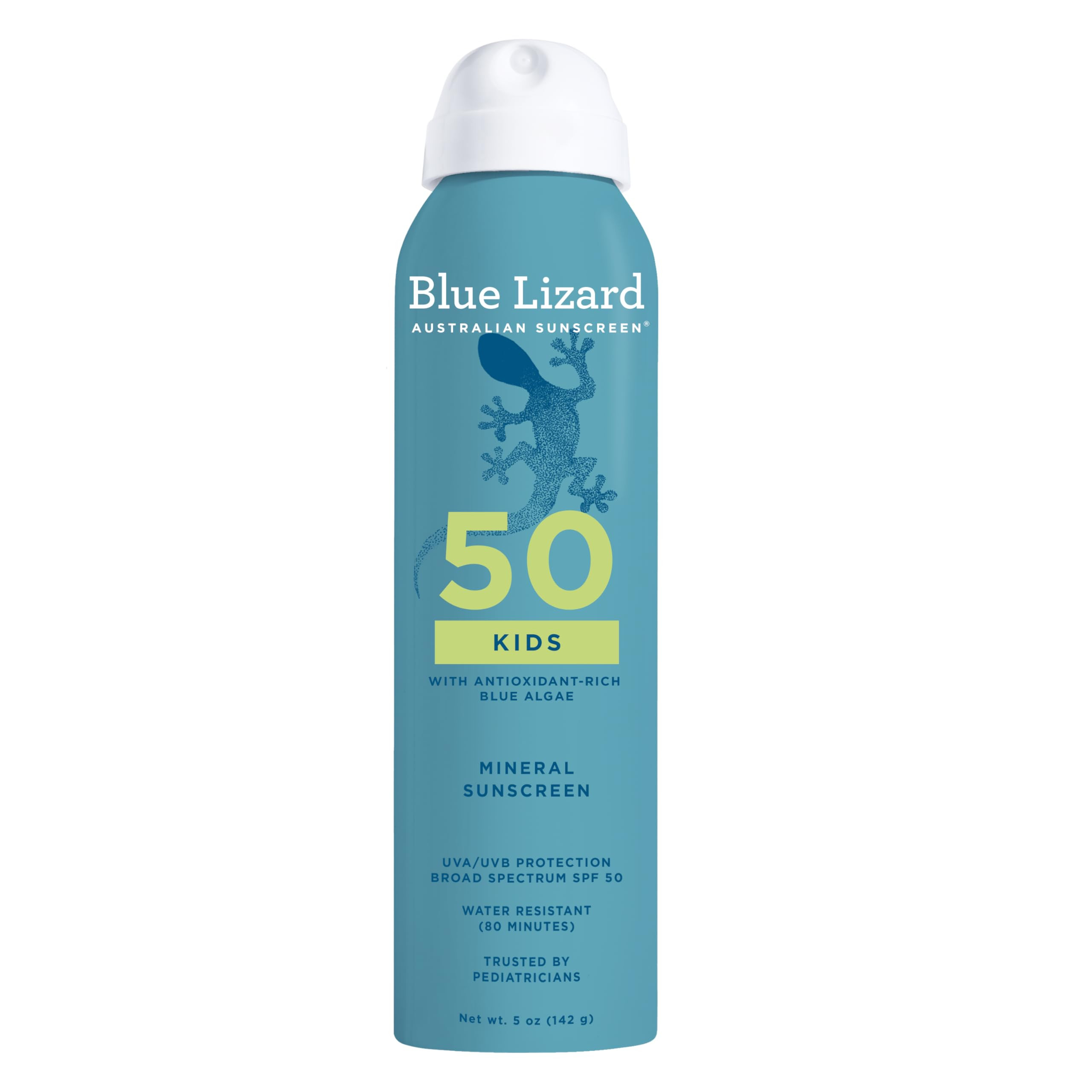 Blue Lizard Kids Mineral Sunscreen Spray SPF 50+, Brand, Broad-Spectrum UVA/UVB Protection, Water... | Amazon (US)