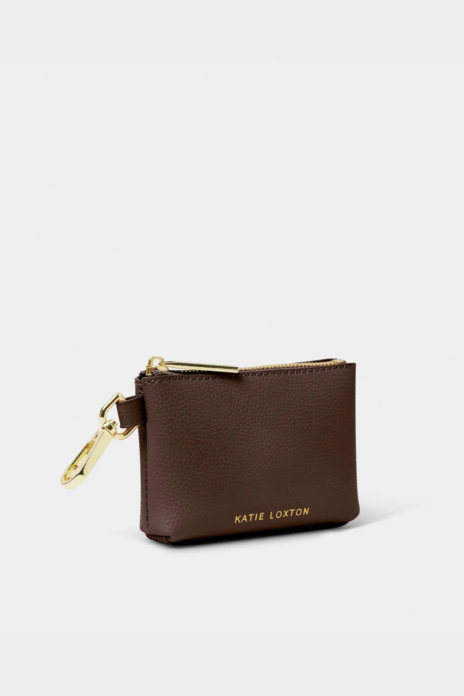 Katie Loxton Evie Clip-On Coin Wallet in Chocolate at Nordstrom | Nordstrom