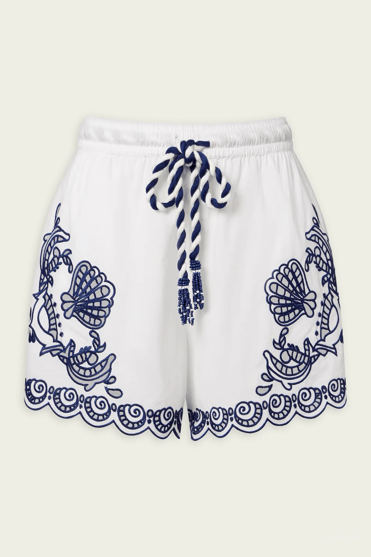 Off-White Garden Tiles Tassels Richelieu Shorts | Shop Olivia
