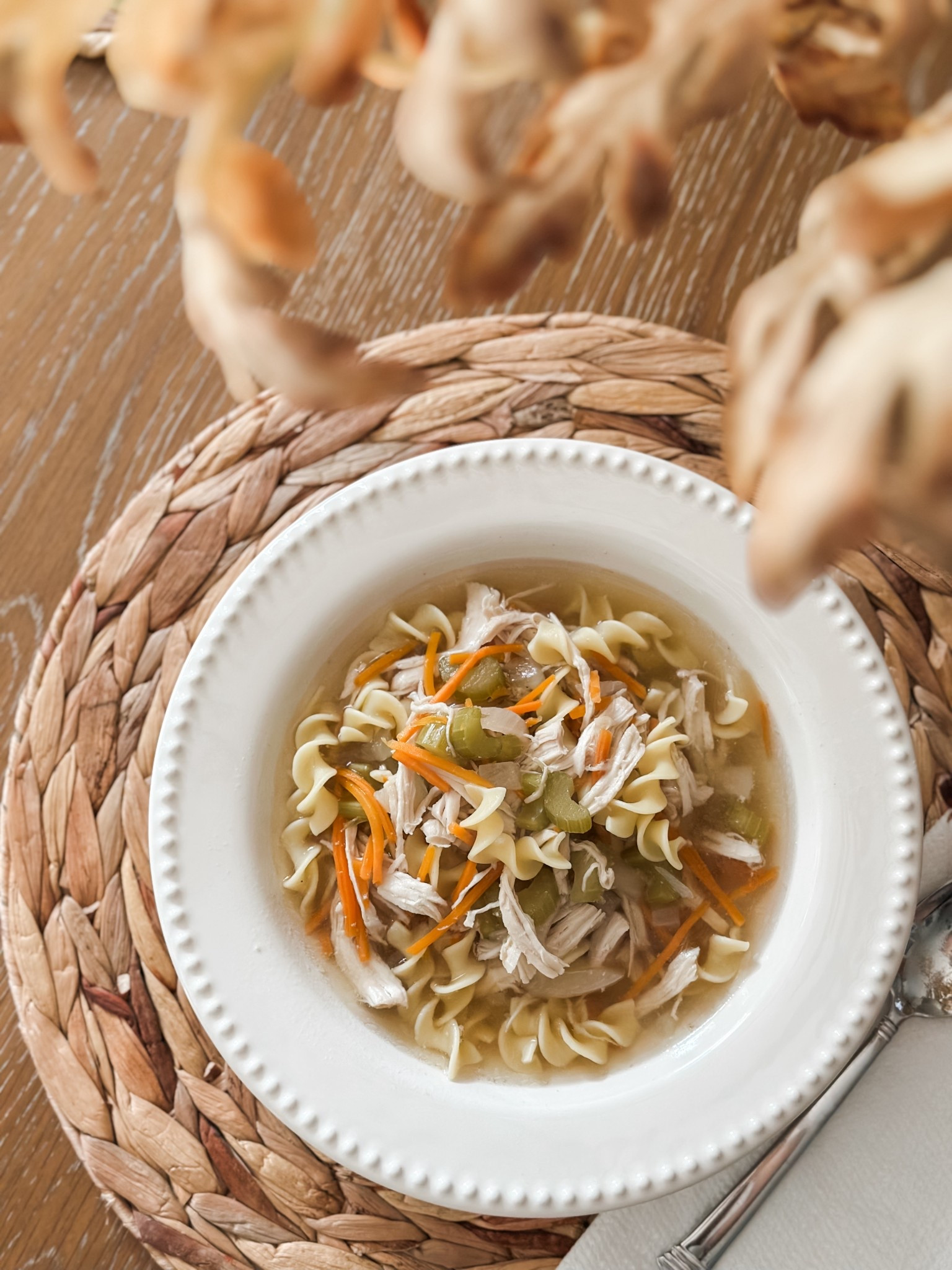 Crockpot chicken noodle soup, good for the soul (& easy to make)! Visit me on Instagram @love.always_alyssa for the recipe 🥣🍂

#LTKSeasonal #LTKHome