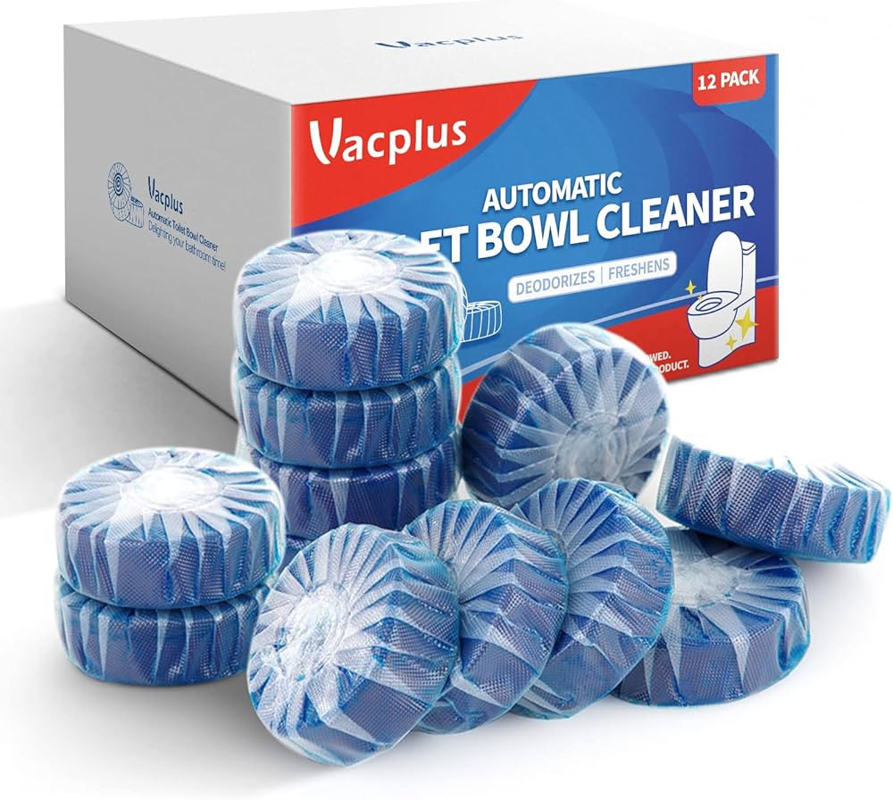 Vacplus Automatic Toilet Bowl Cleaner Tablets, Bathroom Toilet Tank Cleaner (12 PACK), VA-T165 | Amazon (US)