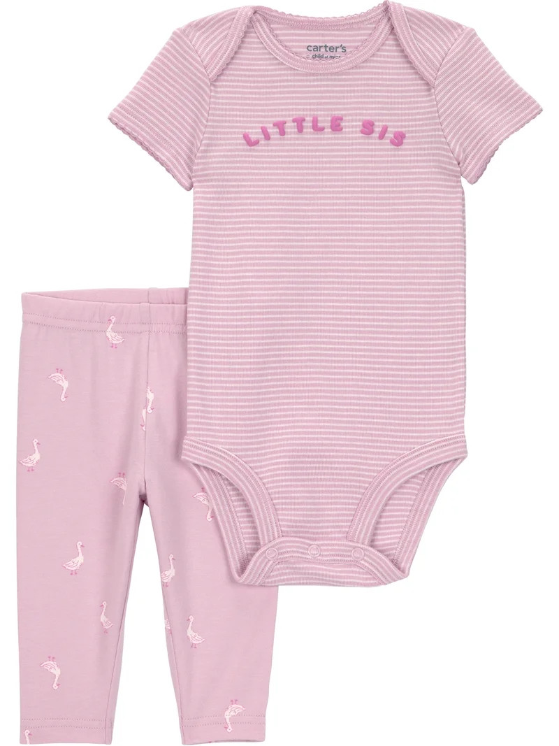 Carter's Child of Mine Baby Girl Outfit Set, 2-Piece, Sizes 0/3-24 Months | Walmart (US)