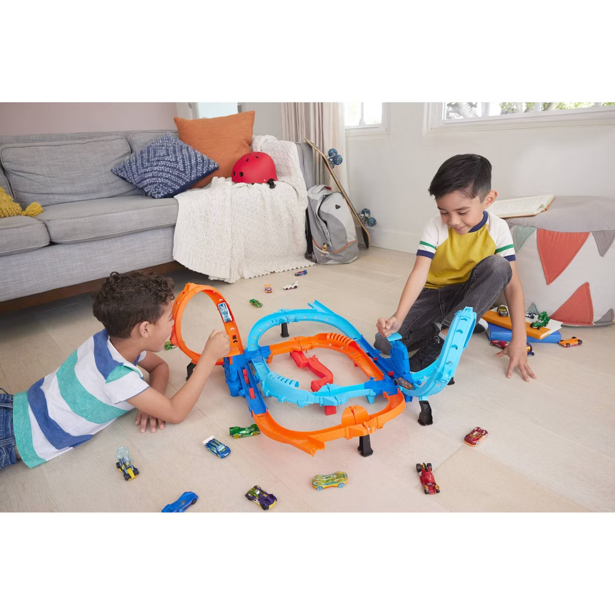 Hot Wheels Ultra Hots Blast Launch Face-Off Track Set with 2 1:64 Scale Toy Cars | Target