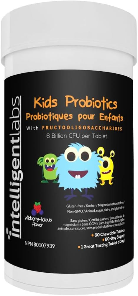 Intelligent Labs Kids/Children Probiotics 6 Billion CFU with Prebiotics, PHGG & FOS, Once-Daily C... | Amazon (CA)