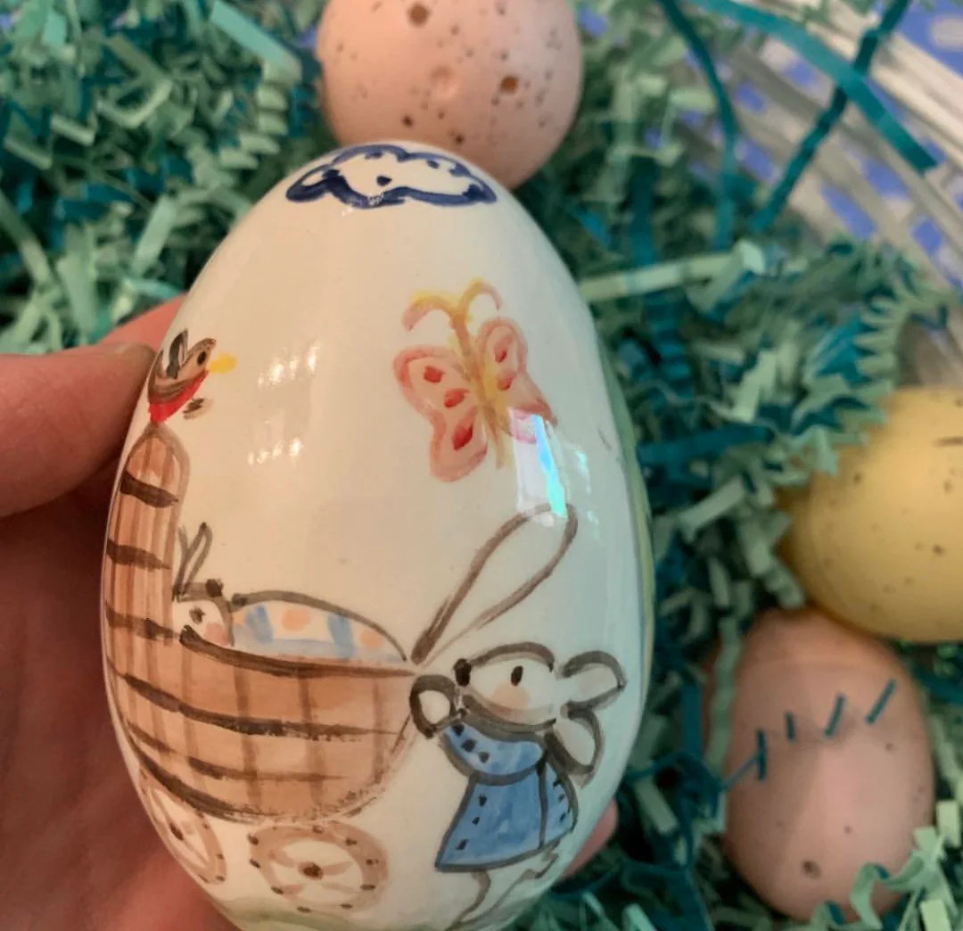 BABY Easter Egg , Bunny on Egg Handmade , Duck Egg Size, Gift for Kids , Personalized Easter Egg,... | Etsy (US)