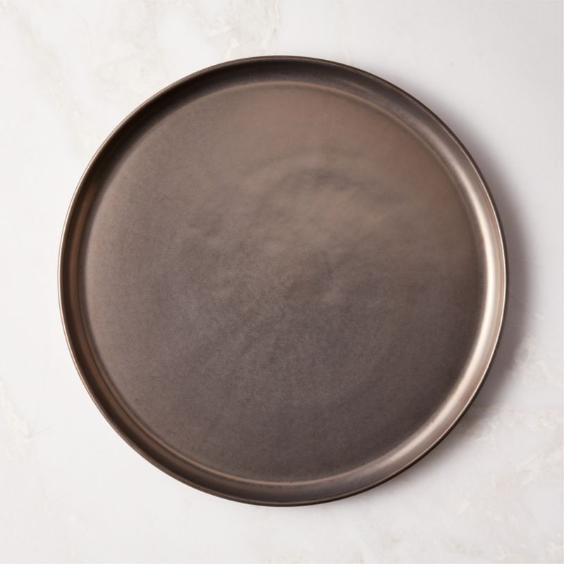 Drift Modern Reactive Bronze Dinner Plate + Reviews | CB2 | CB2