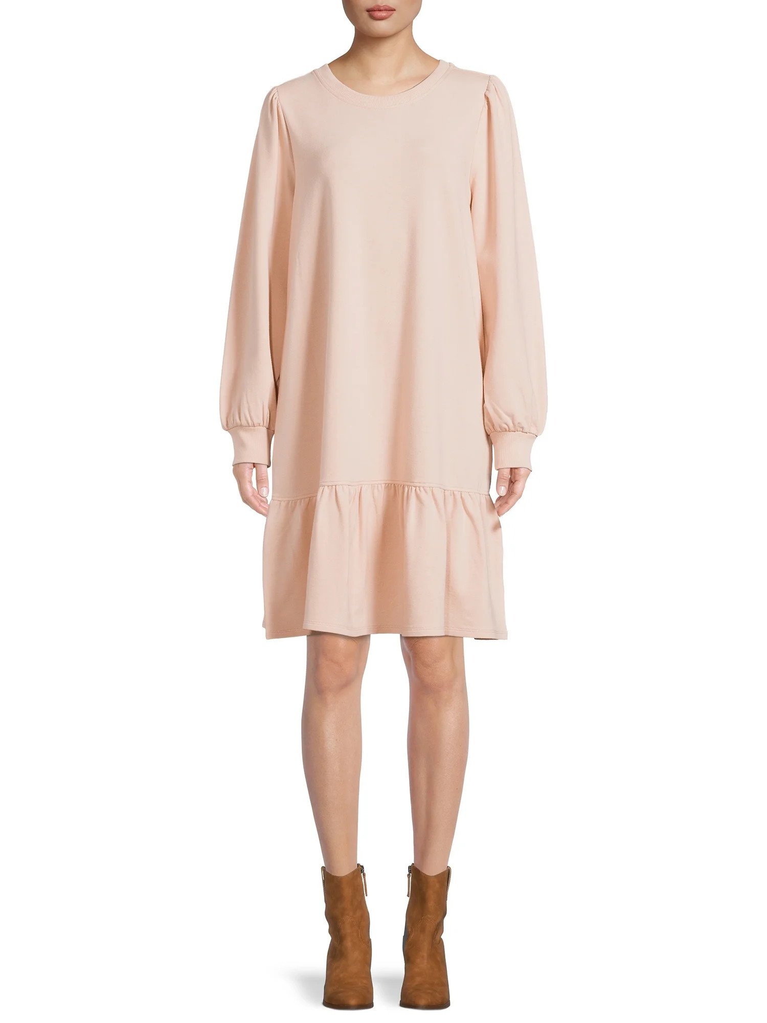 Time and Tru Women's Tiered Ruffle Dress | Walmart (US)