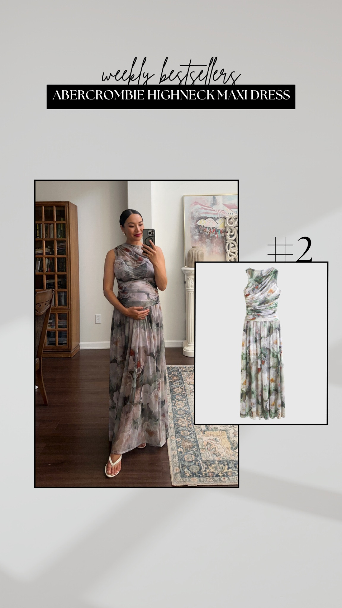 #2 bestseller - Abercrombie high neck maxi dress 

Love this beautiful and unique dress — great for a wedding guest/baby shower/special occasion look / bump-friendly 

#LTKStyleTip #LTKWedding