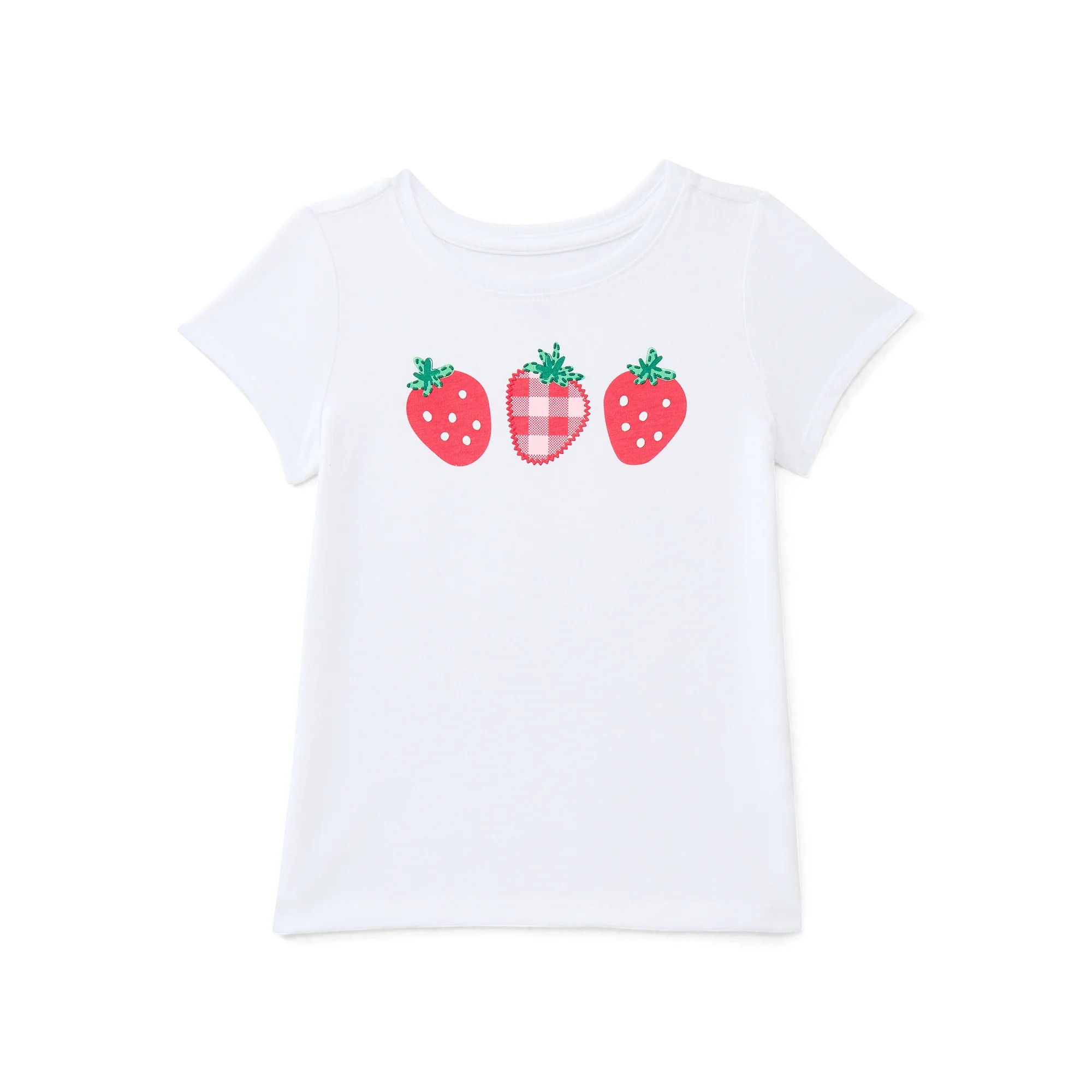 Wonder Nation Toddler Girls Tee with Short Sleeves, Sizes 18M-5T | Walmart (US)