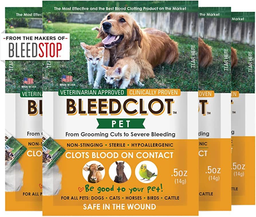 BleedClot Pet First Aid Blood Clotting Powder | Stop Bleeding on All Animals Guaranteed | Minor C... | Amazon (US)