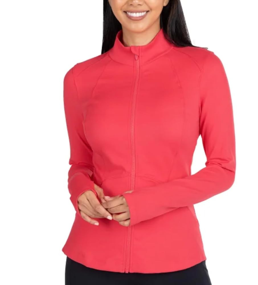 Spyder Women's Stretch Long Sleeve Zip Up Yoga Jacket with Thumb Holes | Amazon (US)
