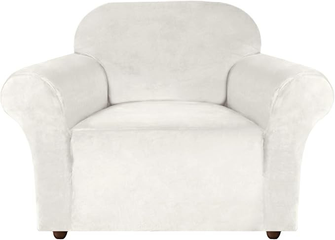 Turquoize Stretch Chair Sofa Slipcover Velvet Chair Cover Plush Couch Sofa Cover Furniture Protec... | Amazon (US)