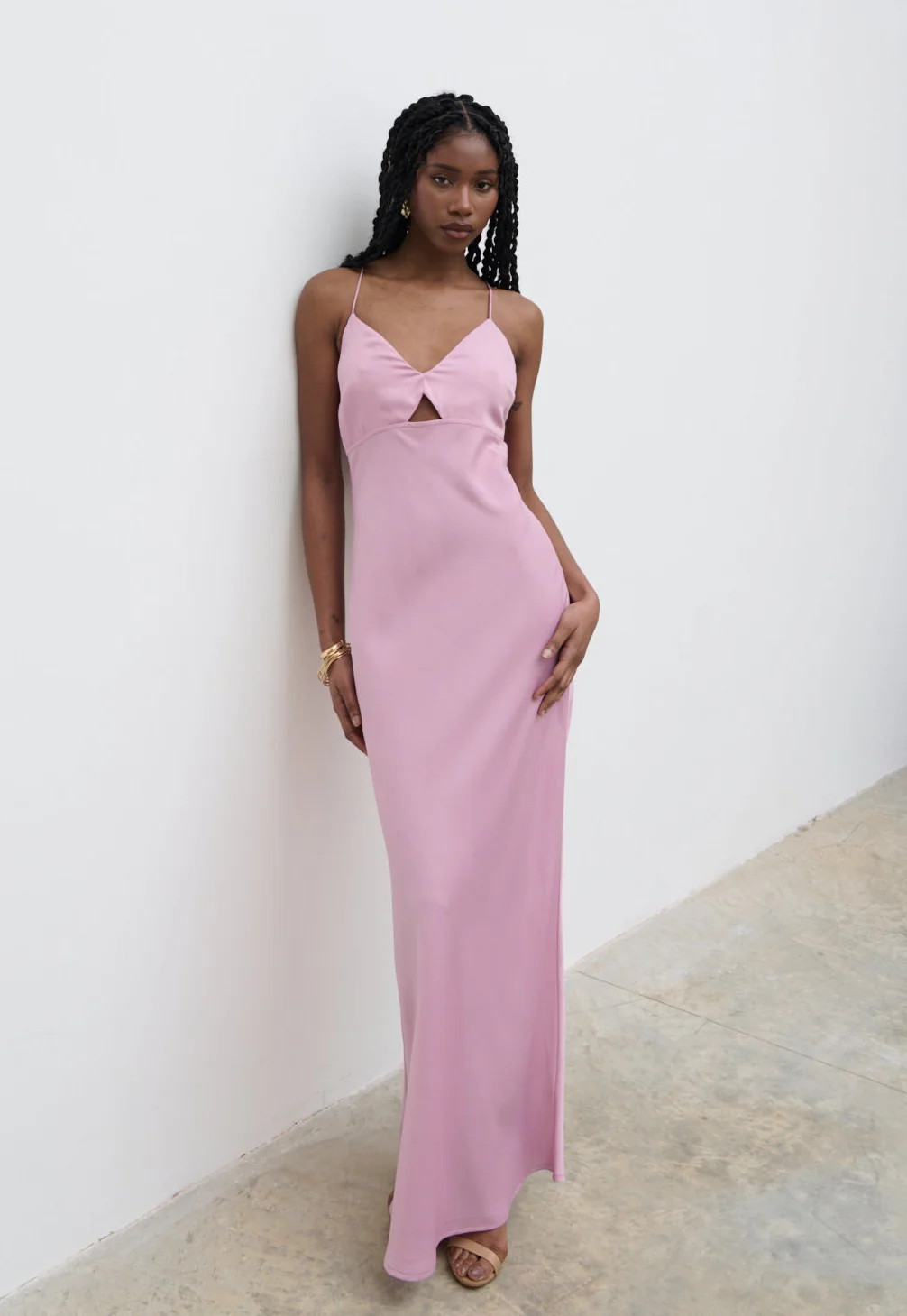 Onyx Cut Out Maxi Dress - Lilac | Pretty Lavish (UK)