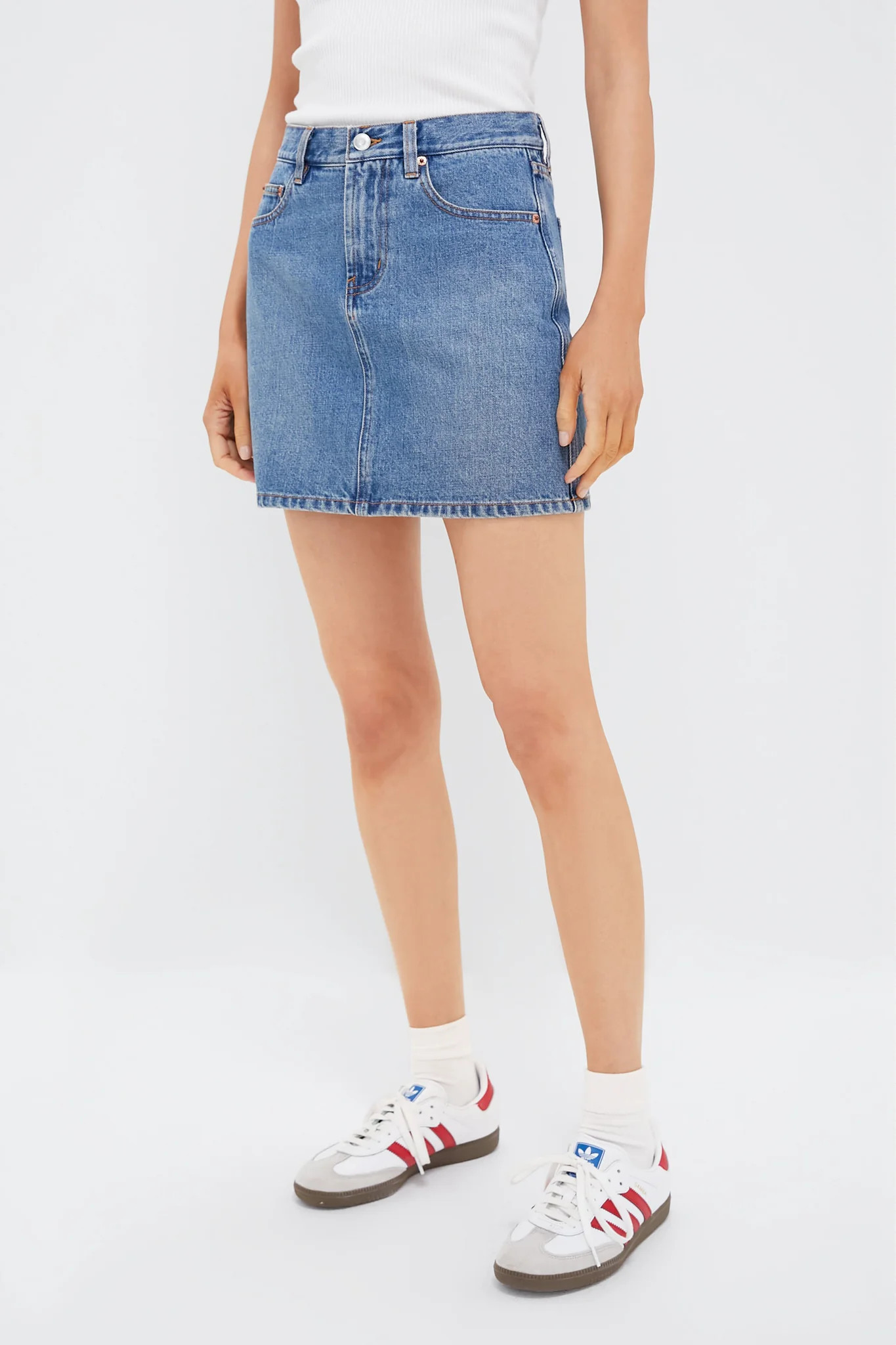 Copenhagen Wash Denim Agne Mini Skirt | Tuckernuck (US)
