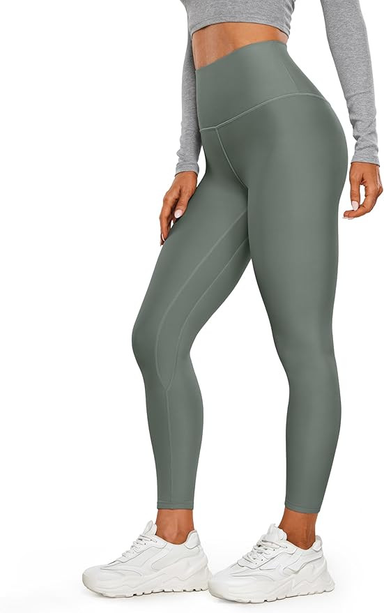 CRZ YOGA Fleece Lined Leggings 25'' - Thermal Casual Lounge Workout Womens Yoga High Waisted Pant... | Amazon (US)