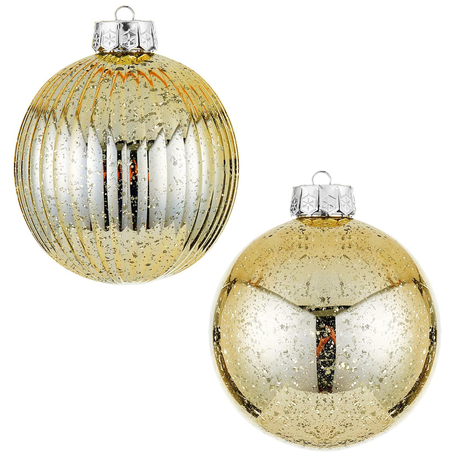 Large Christmas Ball Ornaments, Oversized Shatterproof Plastic Decorative Hanging Mercury Ornamen... | Amazon (US)