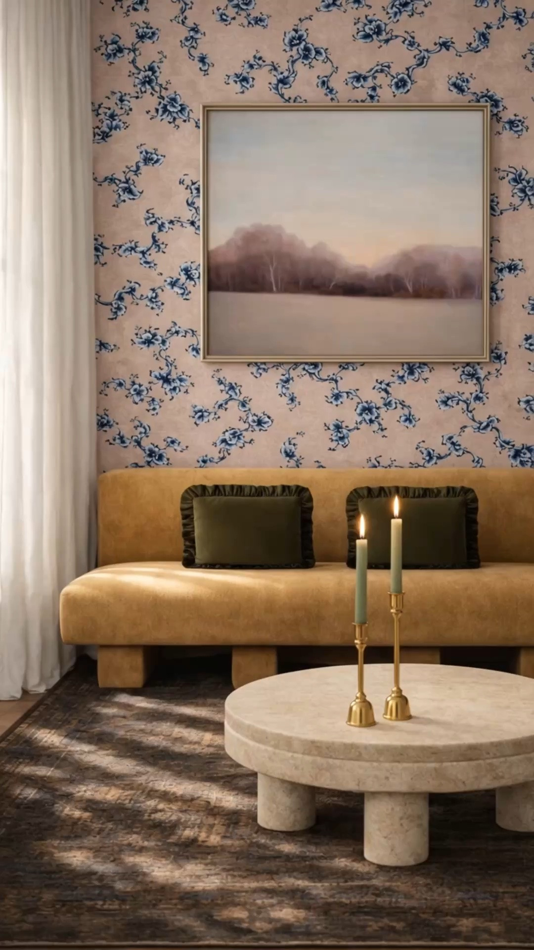 Monday mornings are even better when they begin in a home that feels calm, collected, and full of timeless details.

This cozy corner layers a sculptural settee, statement coffee table, dreamy landscape artwork, airy sheer drapes, richly textured rug, and beautiful Farrow & Ball wallpaper for a look that’s both elegant and inviting.

The 4th of July Sales are here, and many of these favorite pieces from Lulu and Georgia, Anthropologie, Farrow & Ball, and Etsy are currently on sale. It’s the perfect time to bring home timeless pieces you’ll enjoy for years.

#LTKHome #FourthOfJulySale #LuluAndGeorgia #Anthropologie #FarrowAndBall #Art #Wallpaper #AreaRug #CandleHolder #CoffeeTable #Loveseat #Settee #SheerDrapes #MorningLight #ModernClassic #InteriorStyling #HomeDecor

#LTKdayinmylife #LTKSaleAlert #LTKHome