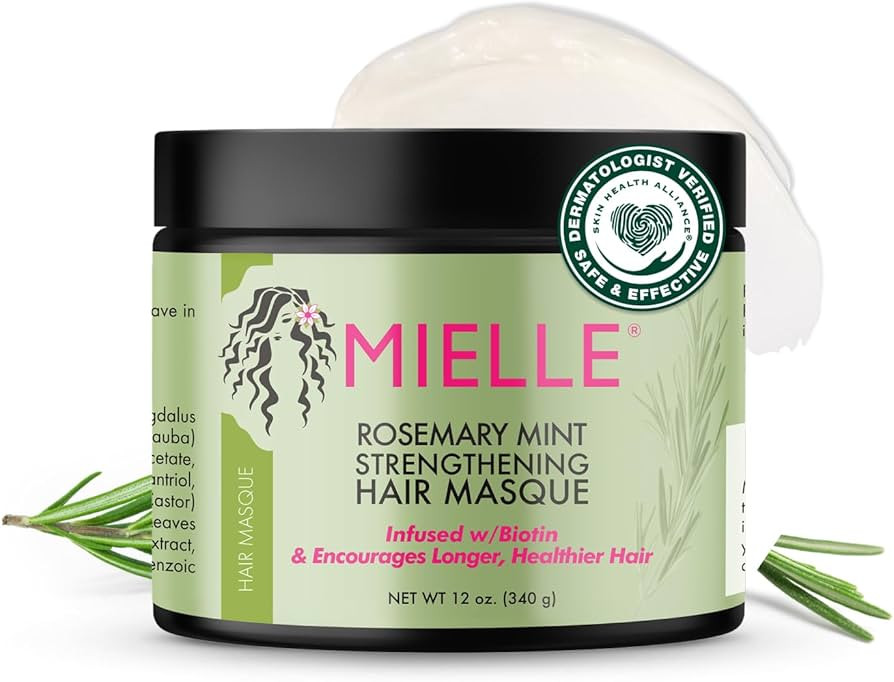Mielle Organics Rosemary Mint Strengthening Hair Mask for Damaged Hair - Deep Conditioning Treatm... | Amazon (US)