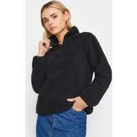 Womens Petite Half Zip Teddy Fleece - Black - 14 | NastyGal UK
