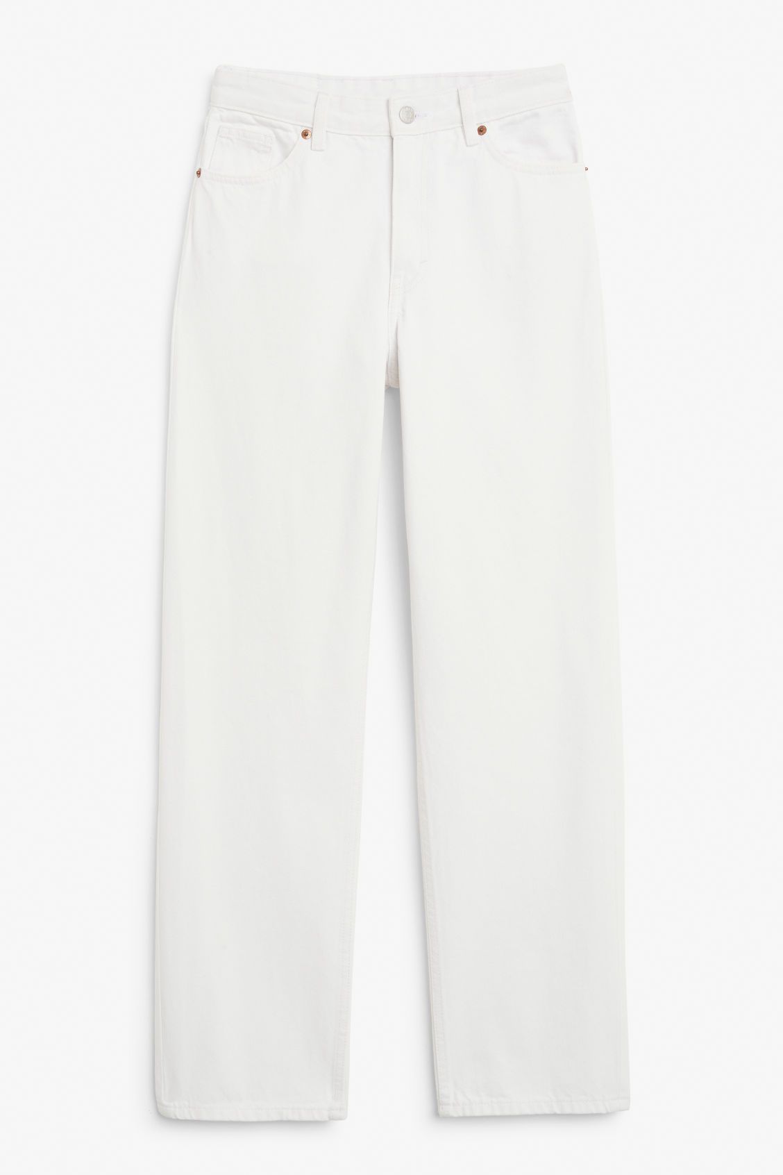 Taiki straight leg white jeans - White | Monki
