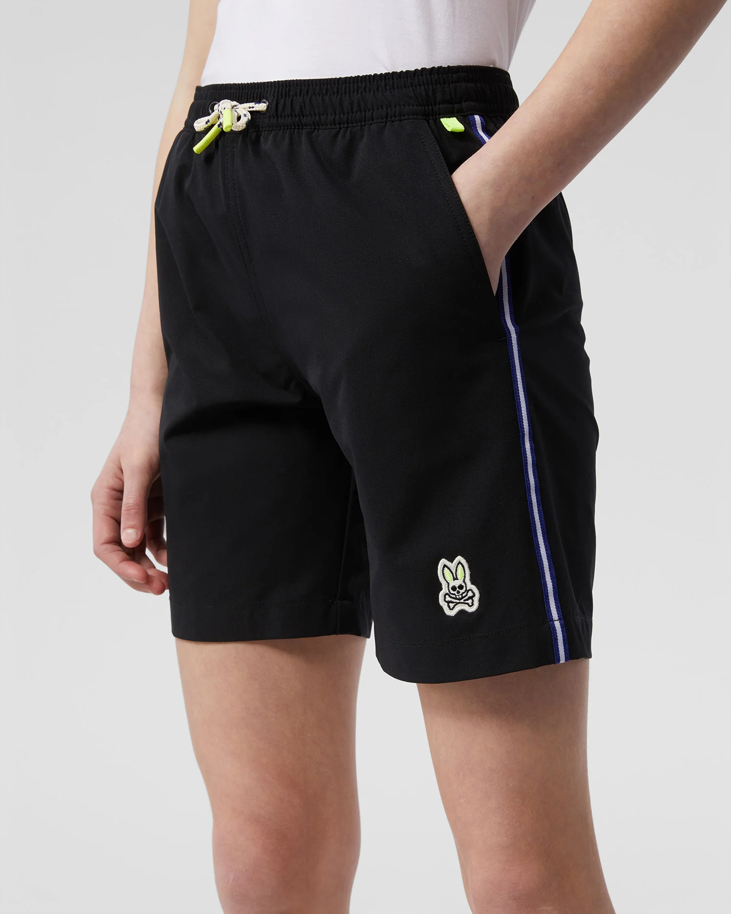 KIDS HYDROCHROMIC RATCLIFF BLACK SWIM SHORTS - B0W516T1PO | Psycho Bunny