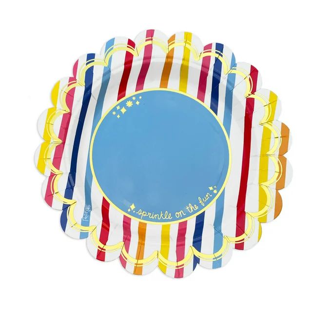 Packed Party 10 Ct. 'Seeing Stripes' Paper Dessert Plates - Walmart.com | Walmart (US)