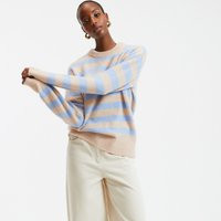 Striped Brushed Knit Jumper with Crew Neck | La Redoute (UK)