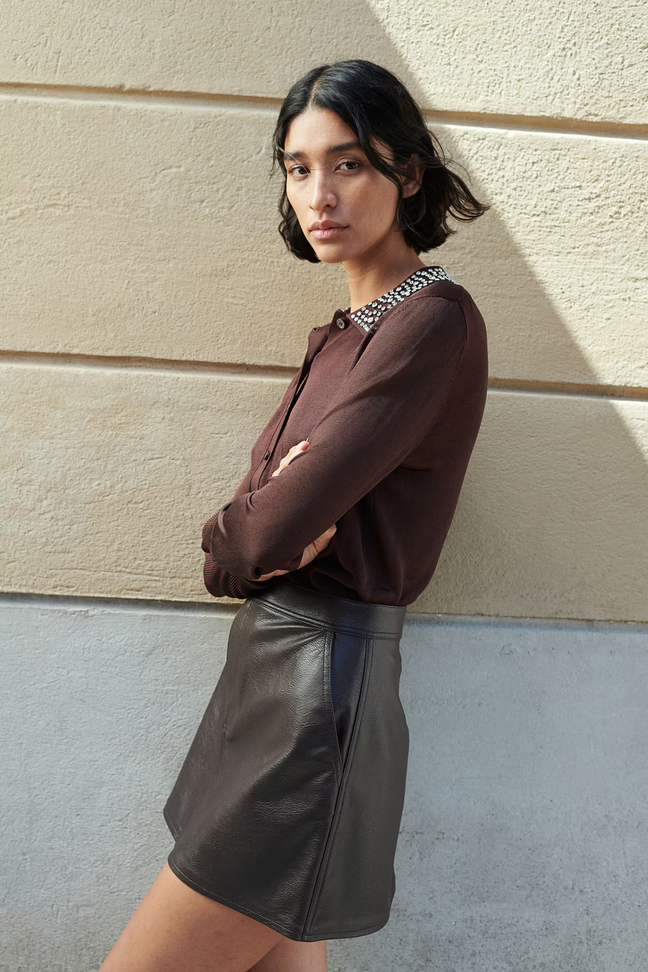 Minirock mit Coating | H&M (DE, AT, CH, NL, FI)