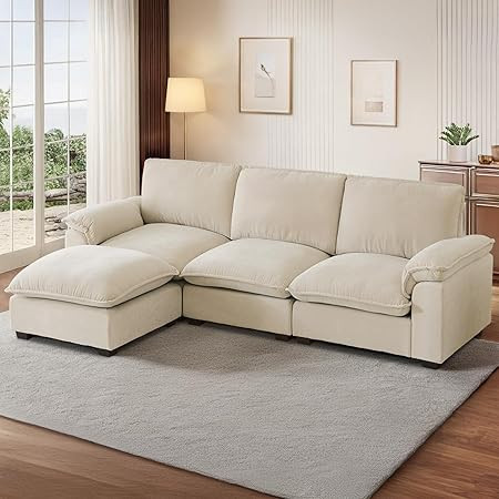 Cloud Couch Sectional for Living Room L Shaped Couch Modular Sectional Sofa Chenille Fabric for A... | Amazon (US)