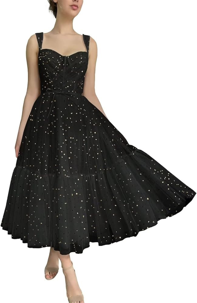 Maxianever Sparkly Starry Tulle Prom Dresses Women’s A Line Homecoming Dresses Formal Evening G... | Amazon (US)