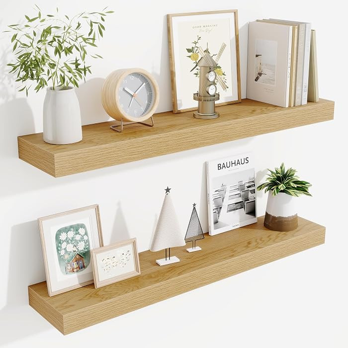 Amazon.com: Fun Memories Floating Shelves Bathroom for Wall Mounted Shelves, 20 Inch Wood Shelf S... | Amazon (US)