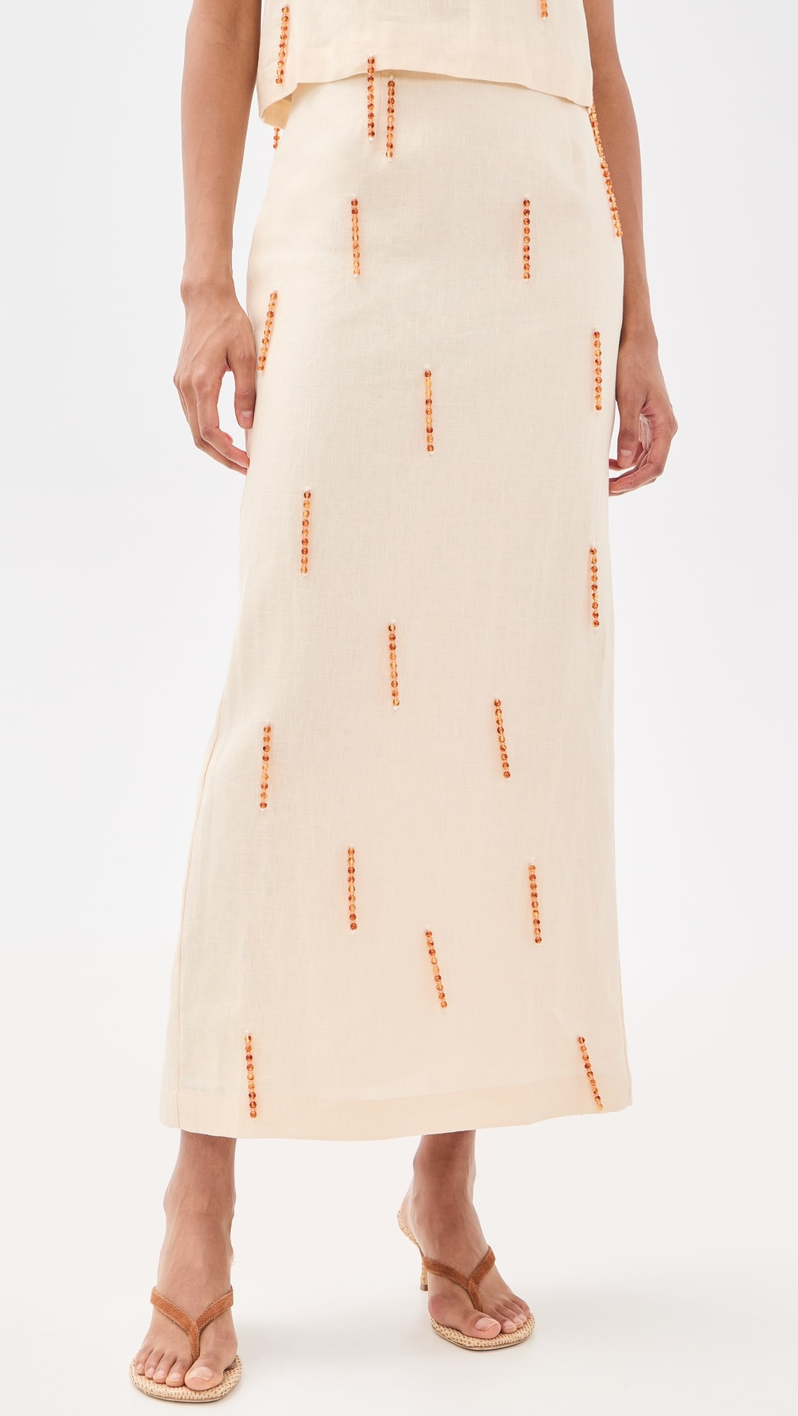 VRG GRL Devyn Linen Midi Skirt | Shopbop | Shopbop