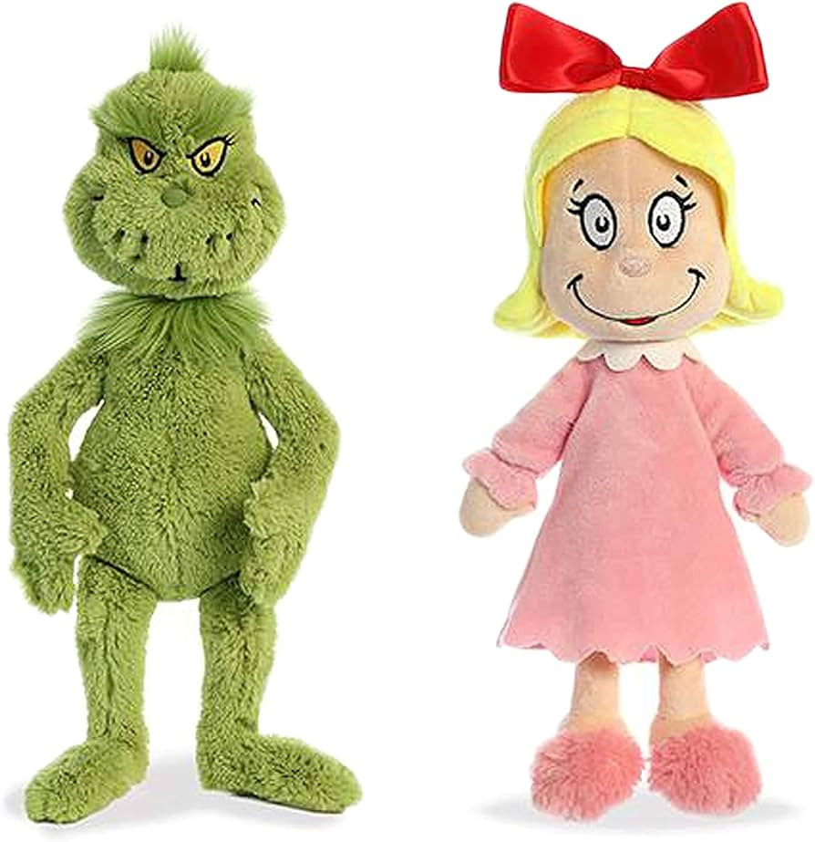 Aurora World Plush - Dr. Seuss The Grinch 18in with Dr. Seuss Cindy Lou Who 12in | Amazon (US)
