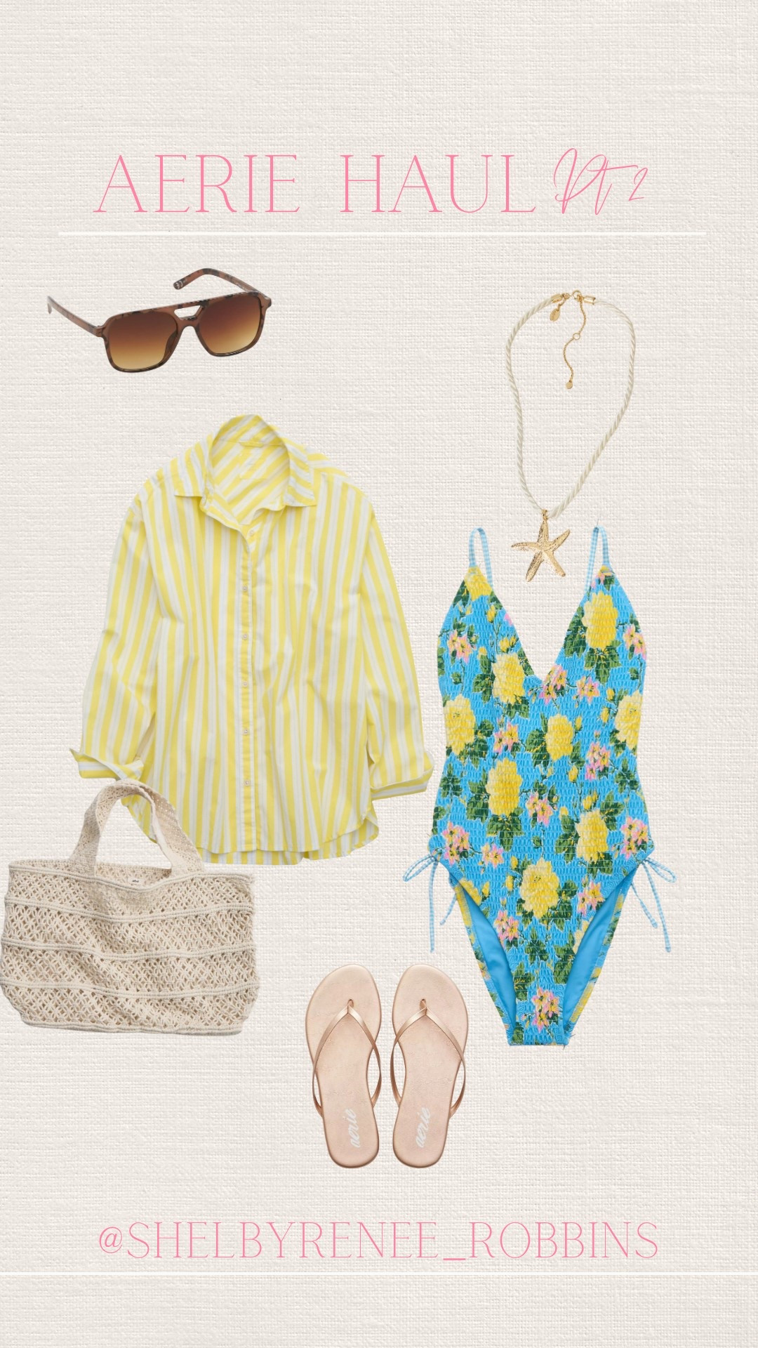 Aerie haul pt 2. Cute summer outfit, beach outfit, aerie swimsuit, aerie finds, aerie sale alert, blue swimsuit, yellow striped swim coverup 

#LTKSeasonal #LTKSwim #LTKStyleTip